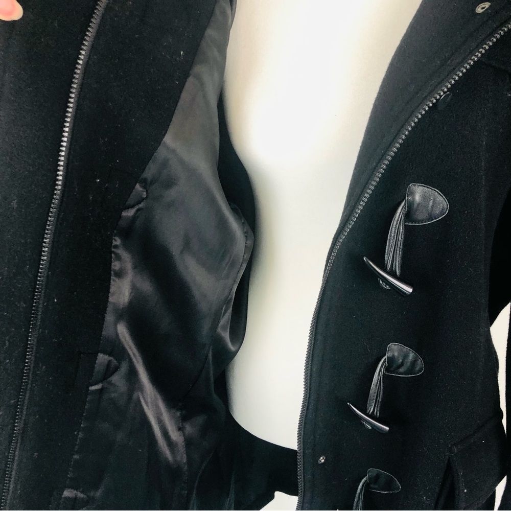 Phistic Long Black Wool & Cashmere Coat - Picture 8 of 8